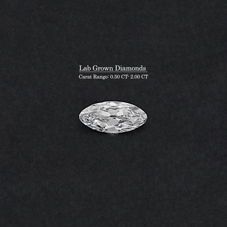 Old Mine Moval Cut Lab Loose Diamond