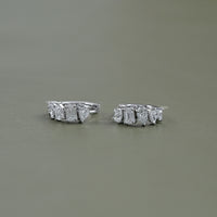 Multi Shape Lab Diamond Huggie Hoop Earrings