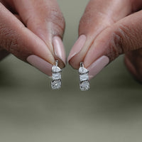 Multi Shape Lab Diamond Huggie Hoop Earrings