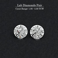 Old European Round Lab Grown Diamond Matching Pair
