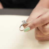 Old European Round Cut Solitaire Engagement Ring