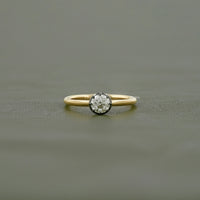 Old European Round Cut Solitaire Engagement Ring