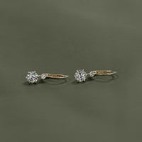 Old European Round Cut Lab Diamond Earrings