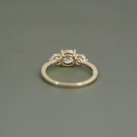 Three Stone OEC Round Cut Lab Diamond Engagement Ring