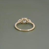 Three Stone OEC Round Cut Lab Diamond Engagement Ring