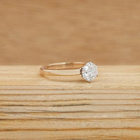 Old European Round Cut Solitaire Engagement Ring