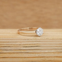 Old European Round Cut Solitaire Engagement Ring