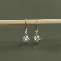 Old European Round Cut Lab Diamond Earrings