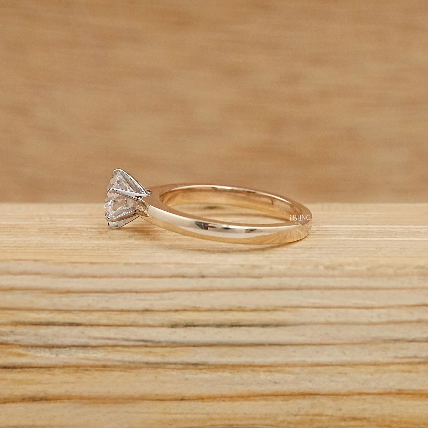 Old European Round Cut Solitaire Engagement Ring Solitaire Ring