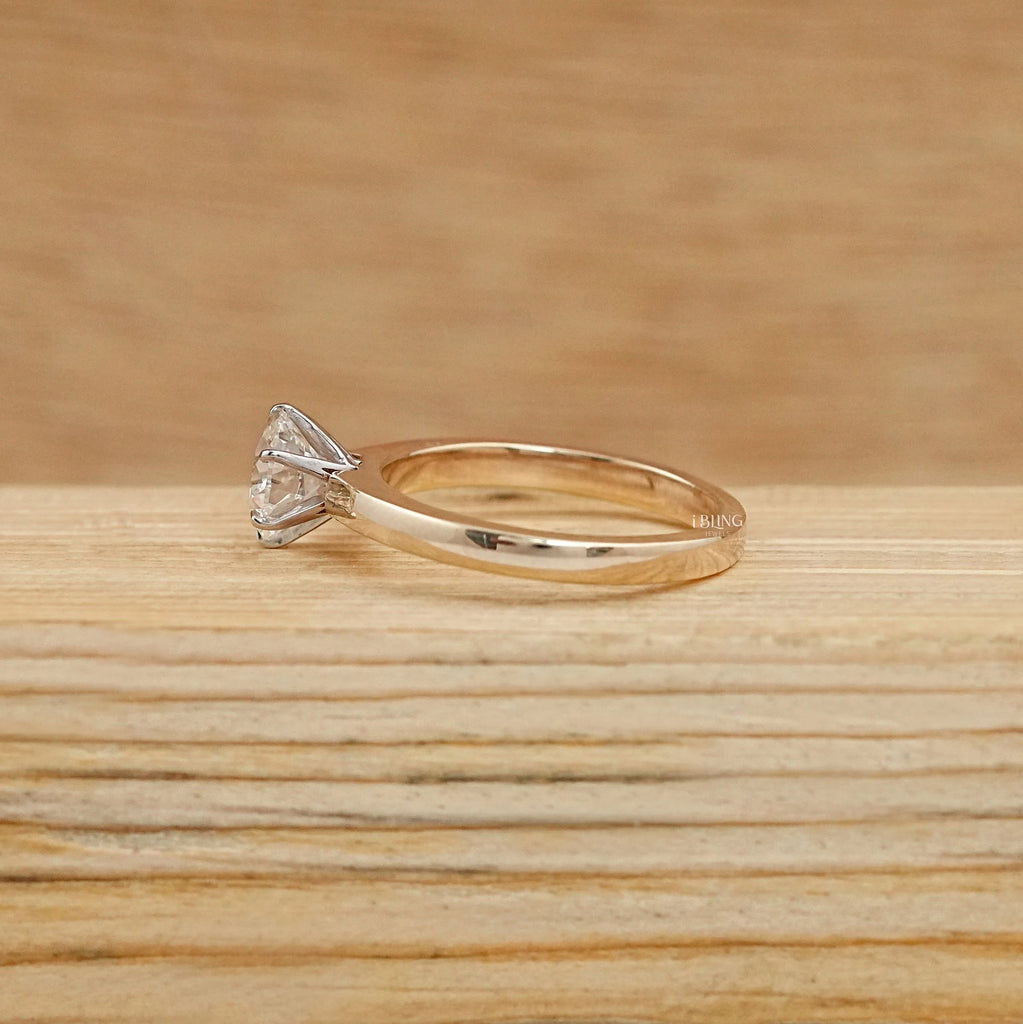 Old European Round Cut Solitaire Engagement Ring