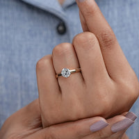 Old European Round Cut Solitaire Engagement Ring