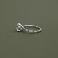 Old European Round Cut Solitaire Accent Stone Ring