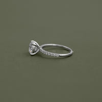 Old European Round Cut Solitaire Accent Stone Ring