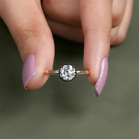 1.00 CT Old European Round Cut Solitaire Engagement Ring