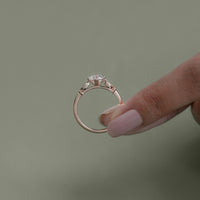 Old European Round Diamond Solitaire Accent Ring