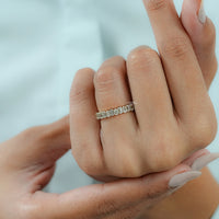 Bagutte & Pear Cut Lab Diamond Half Eternity Band