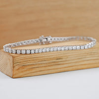 Round Cut Lab Grown Diamond Bracelet For Women – 3.50 MM