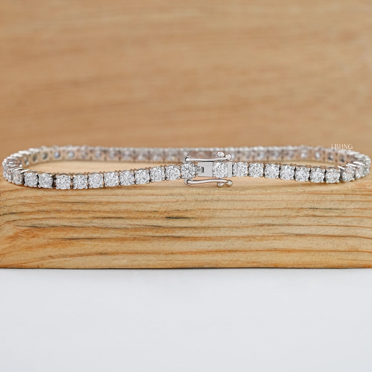 Round Cut Lab Grown Diamond Bracelet For Women – 3.50 MM Tennis Bracelet