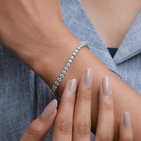 Round Cut Lab Grown Diamond Bracelet For Women – 3.50 MM