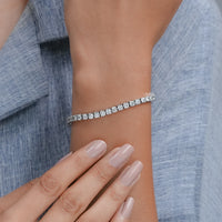 Round Cut Lab Grown Diamond Bracelet For Women – 3.50 MM