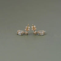 Oval And Round Diamond Drop Dangle Earrings