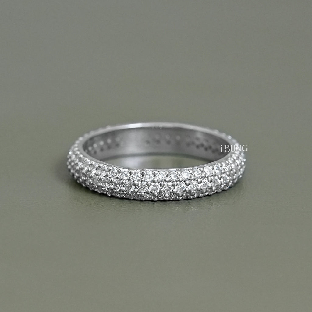 Micro Pave Diamond Eternity Band