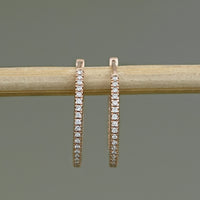 Round Lab Diamond In-Out Hoop Earrings
