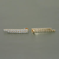 Round Lab Diamond Linear Drop Earrings