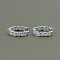 Round Lab Grown Diamond In-Out Hoop Earrings