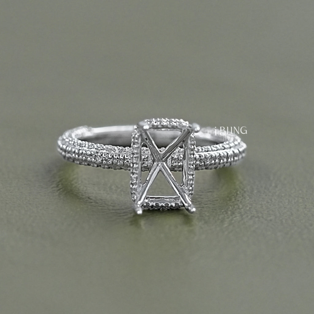 Radiant Cut Semi Mount Ring
