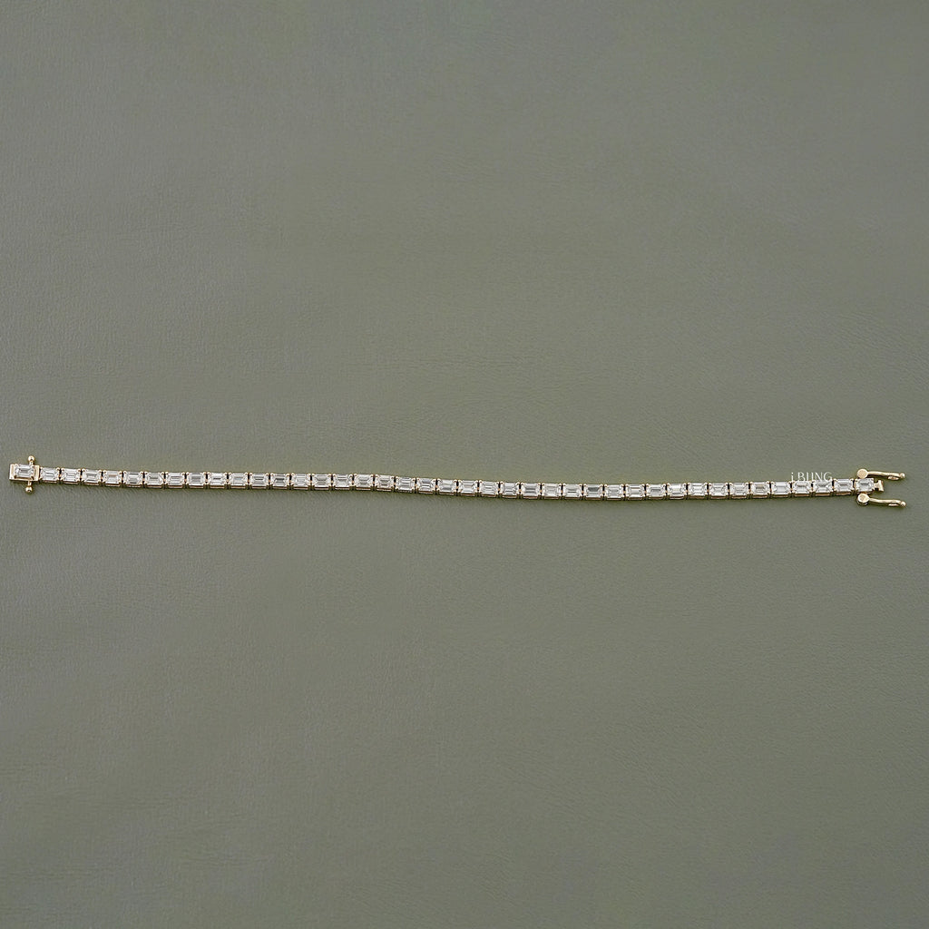 Emerald Lab Diamond Tennis Bracelet