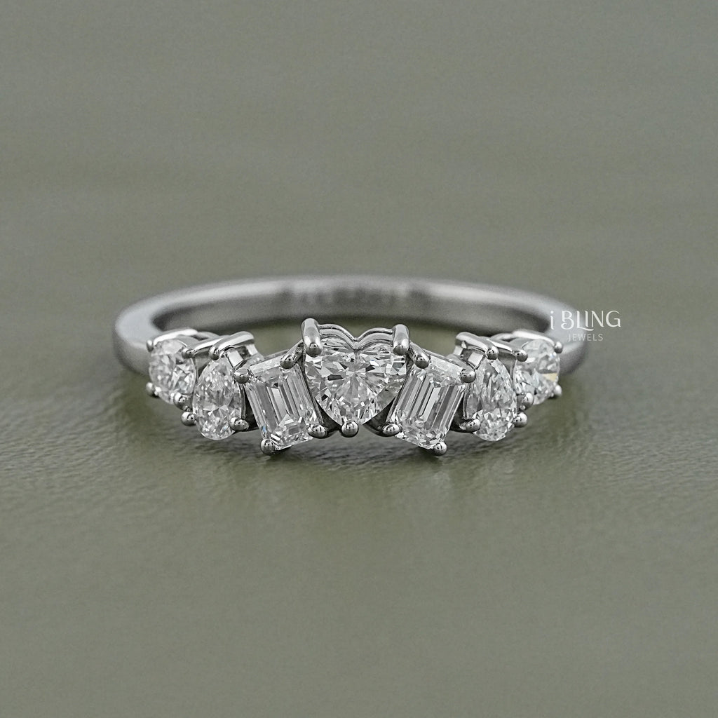 Multi Shape Lab Diamond Cluster Band