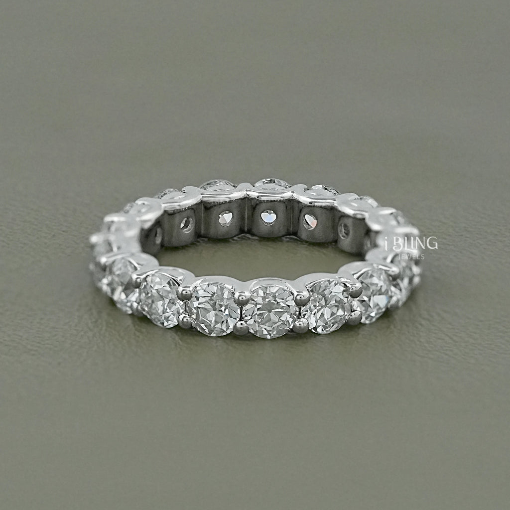 Round Lab Grown Diamond Eternity Wedding Band