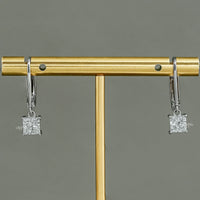 Princess Cut Lab Diamond Drop Earrings