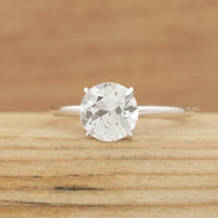 Old European Round Cut Solitaire Engagement Ring