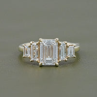 Emerald Cut Five Stone Engagement Ring