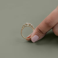 Five Stone Oval And Round Lab Diamond Engagement Ring