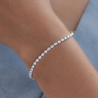 Brilliant Oval Cut Lab Diamond Tennis Bracelet
