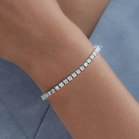 Princess Cut CVD Diamond Bridal Tennis Bracelet