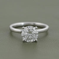 Round Lab Diamond Solitaire Engagement Ring