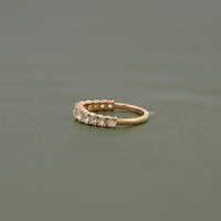 Round Rose Cut Lab Diamond Engagement Ring