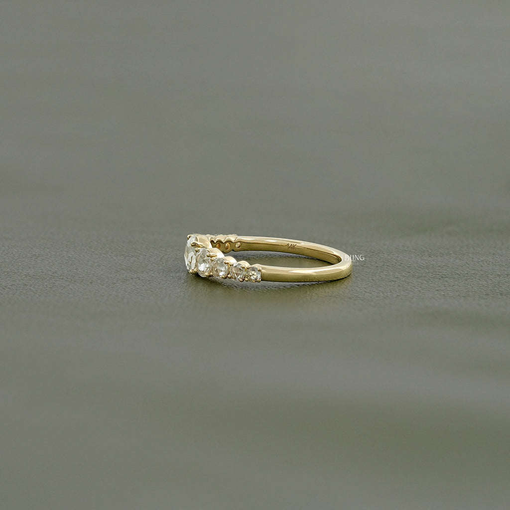 Graduate Setting Rose Cut Round Engagement Ring