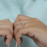 Georgian Style Three Stone Rose Cut Round Diamond Ring