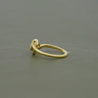 Bezel Set Pear Lab Diamond Knot Engagement Ring