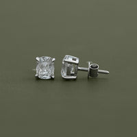 Elongated Old Mine Cushion Lab Diamond Stud Earrings