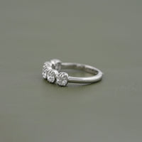 Old Mine Cushion Cut Five Stone Ring
