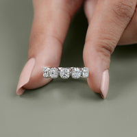 Old Mine Cushion Cut Five Stone Ring