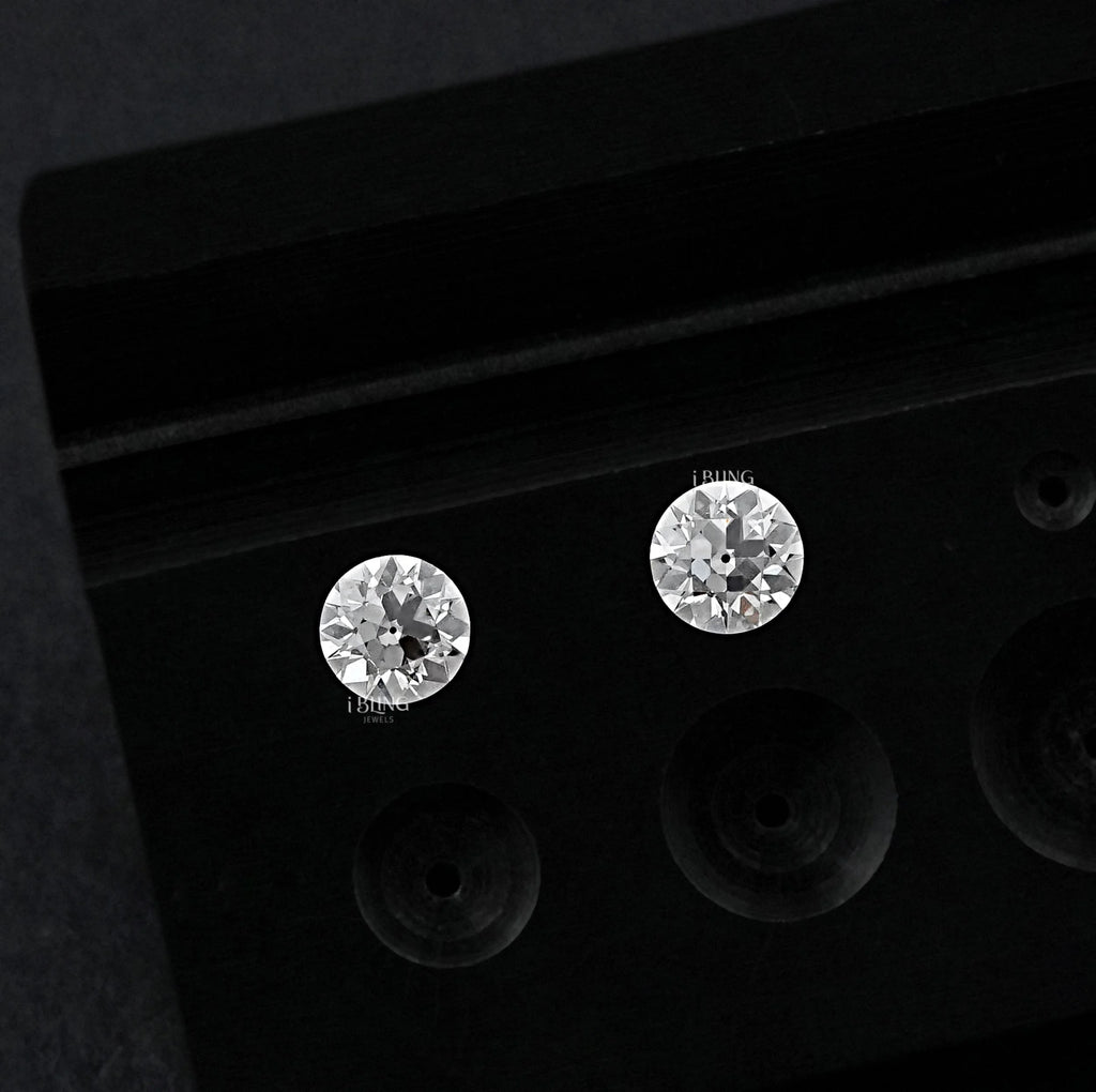 Old European Round Lab Grown Diamond Matching Pair
