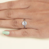 Old Mine Cushion Lab Diamond Solitaire Engagement Ring