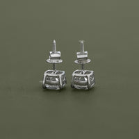 Elongated Old Mine Cushion Lab Diamond Stud Earrings